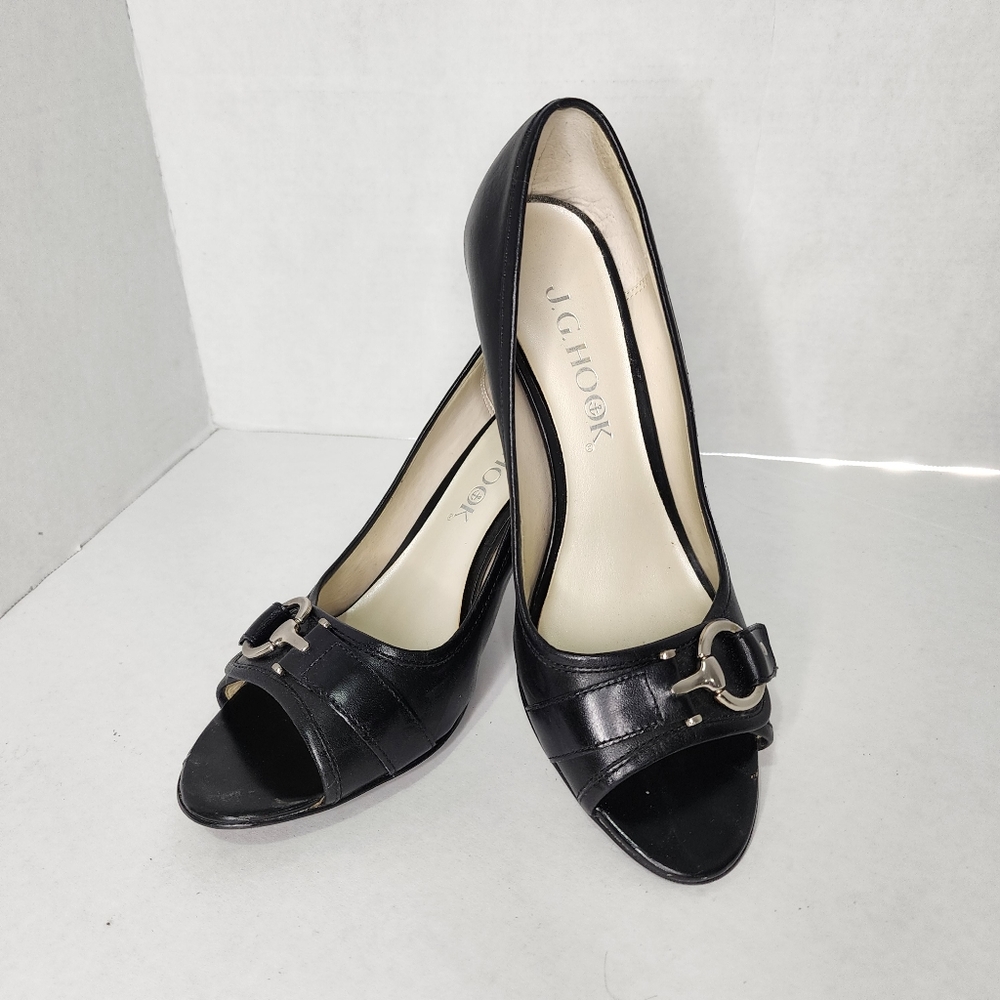 JG Hook Black Women's Heels Size 7 1/2